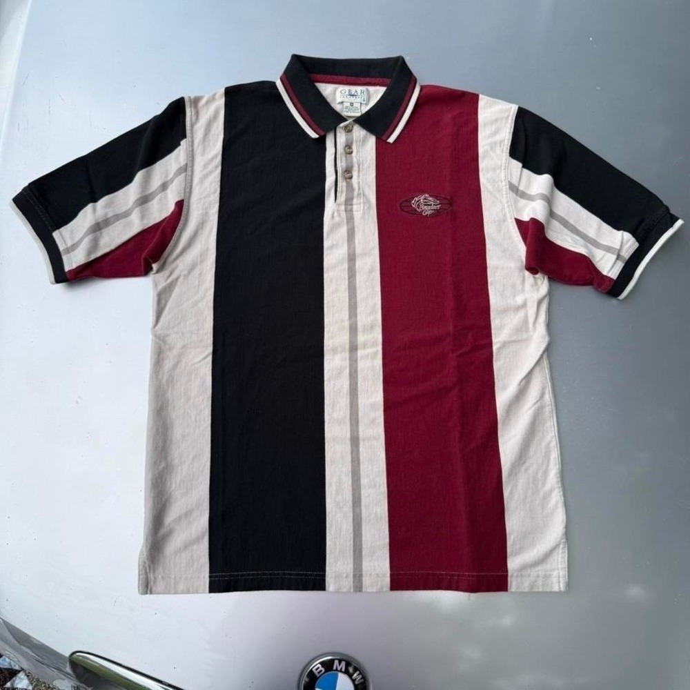 Vintage Breeders Cup Golf horse racing GEAR for sports Retro striped polo shirt